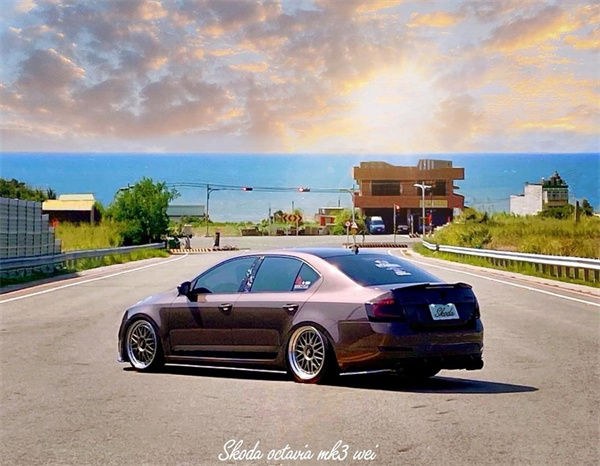 Taiwan Skoda Octavia lowered is charming